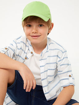 Hakim Yaka ?izgili Uzun Kollu Erkek ?ocuk G?mlek