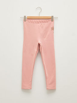 Beli Lastikli Bask?l? K?z ?ocuk Uzun Tayt