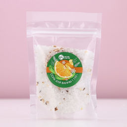 Цена за 2 шт. Соль для ванны с добавками, 150 г, аромат апельсина, Чистое счастье