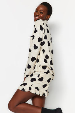 Trendyolmilla Siyah Kalpli F?rf?rl? Viskon Sortlu Dokuma Pijama Tak?m? THMAW21PT0043  фото 5