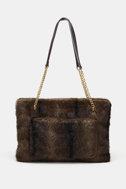 FAUX FUR SHOULDER BAG
