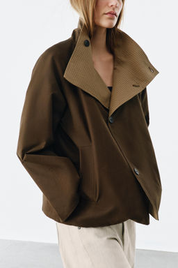 CHAQUETA REVERSIBLE CUADROS ZW COLLECTION / Beige claro - Zara фото 5