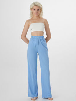 Брюки домашние женские голубые в полоску - Mark formelle фото 3