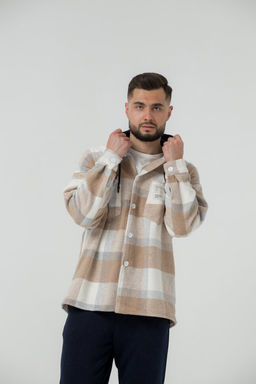 Рубашка утепленная,  толстовка c капюшоном оверсайз - Knitka wear фото 4