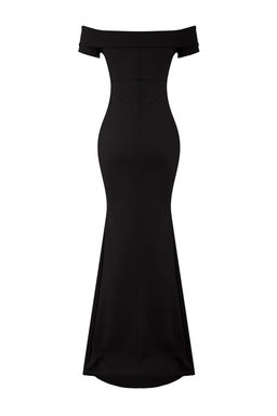 Siyah Carmen Yaka Bal?k Kesim Maxi S?k Abiye Gece Mezuniyet Elbisesi TPRSS25AE00191 - Trendyolmilla фото 6