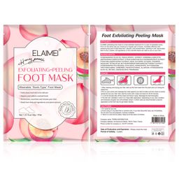 Отшелушивающая маска-носки для педикюра с экстрактом персика - Elaimei фото 4