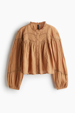 Blusa de algod?n con cuello de volante - H&m фото 2