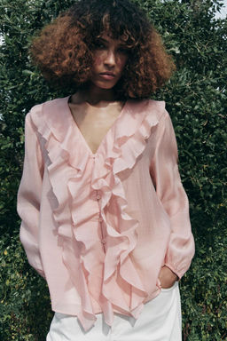 ZW COLLECTION RUFFLED SHIRT - Zara фото 18