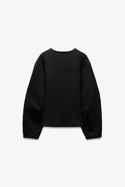 FITTED INTERLOCK SWEATSHIRT - Zara фото 8