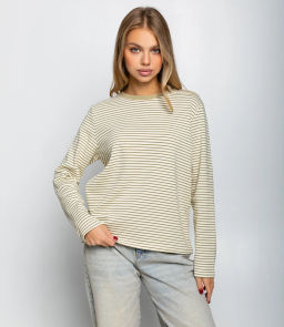 Лонгслив #КТ8013 (4), фисташковый,молочный