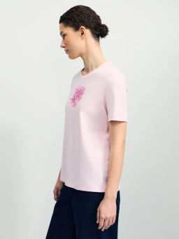 Футболка из хлопка с принтом / Zarina  фото 4