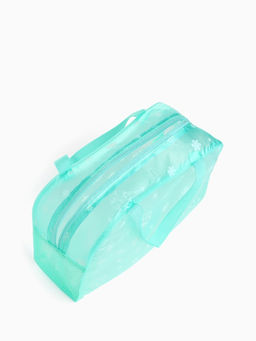 Цена за 2 шт. Косметичка - сумочка на молнии для бассейна, с ручками, с рисунком, зелёная - Simaland фото 3