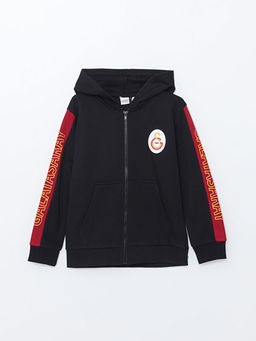 Galatasaray Bask?l? Erkek ?ocuk Fermuarl? Sweatshirt