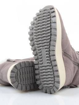 04-PAML08-3Z GRAY Ботинки зимние женские (натуральная замша, 100% шерсть, натуральный мех)