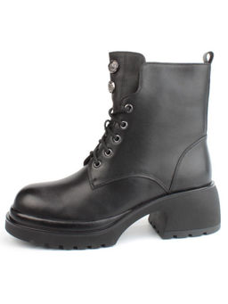 04-M3-H207 BLACK Ботинки зимние женские (натуральная кожа, натуральный мех)