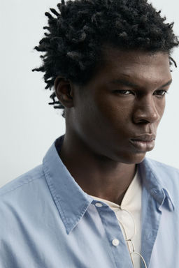 CAMISA VOILE ALGOD?N / Celeste - Zara фото 5