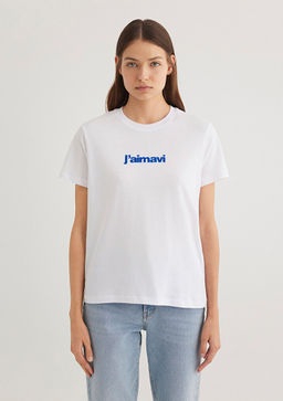 Mavi Bask?l? Beyaz Tisort  фото 4