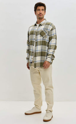 Рубашка F521-0460 khaki-milk - Fine joyce фото 10