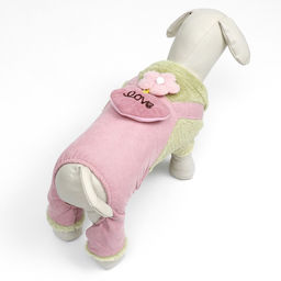 Комбинезон Love, размер М (ДС 30 см, ОГ 40 см, ОШ 30 см), зелёный/розовый - Simaland фото 3