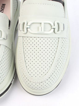 03-PDD170-6 LT. GREEN Лоферы женские (натуральная кожа)