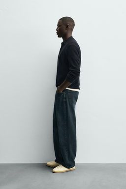 COTTON/LYOCELL KNIT POLO SHIRT - Zara фото 4