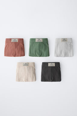 6-14 YEARS/ FIVE-PACK OF LABEL BOXERS - Zara фото 5