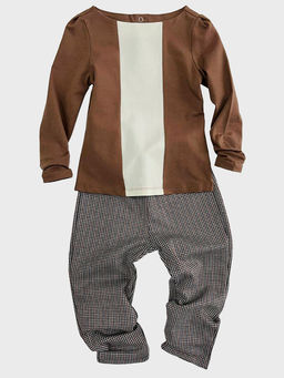 Брюки для девочки спортивные штаны в клетку детская одежда UD 7860 клетка - Mini maxi фото 7