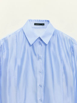 Рубашка оверсайз с декоративными пуговицами / Zarina  фото 10