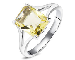 Кольцо, лимонный топаз кварц, Ю-100М44