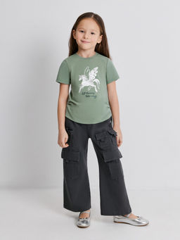 ACOOLA / Футболка детская для девочек Vegas бледно-зеленый  фото 8