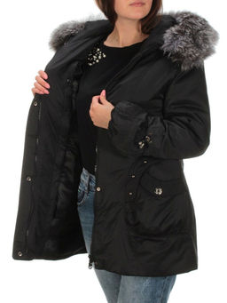 2012 BLACK Куртка зимняя женская с подстежкой (натуральный мех)