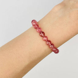 Браслет из Клубничного кварца 17 см