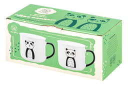 Набор 2 кружек 400 мл 12,5*9,5*8,8 см "Две панды", фарфор