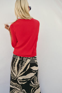 CHAQUETA PUNTO DOBLE CAPA / Rojo - Zara фото 6