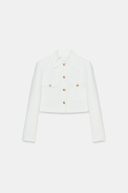 BLAZER CORTA BOLSILLOS / Crudo - Zara фото 8