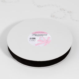 Лента бархатная, 20 мм, 181 м, чёрная №03 - Арт узор фото 2