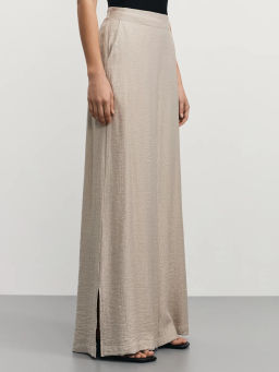 Широкие фактурные брюки из вискозы / Zarina  фото 3