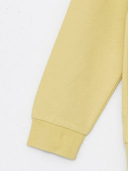 Kap??onlu Bask?l? Uzun Kollu Erkek ?ocuk Sweatshirt