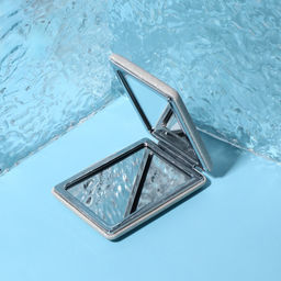 Зеркало складное «Блеск», 6.3×8.7×1.8 см, цвет серебристый