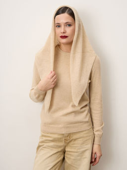 Косынка из кашемира 16-19-301-0С бежевая