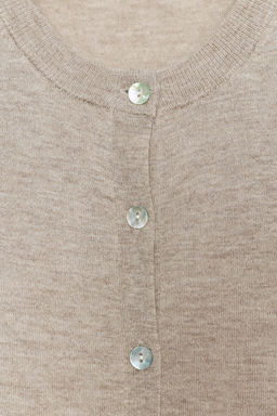 WOOL BLEND CARDIGAN WITH LONG SLEEVES - Zara фото 7