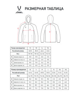 Куртка ветрозащитная JOGEL CAMP Rain Jacket, синий
