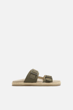 DOUBLE STRAP LEATHER SANDALS - Zara фото 3