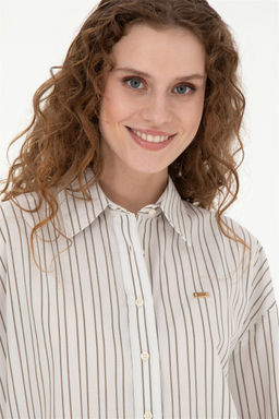 U. S. Polo Assn Женская рубашка с длинным рукавом Stone - U.s. polo assn фото 9