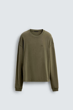 WASHED TEXTURED T-SHIRT - Zara фото 7