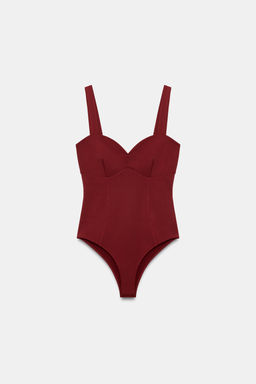 BODY TIRANTES ESCOTE CORAZ?N / Burgundy