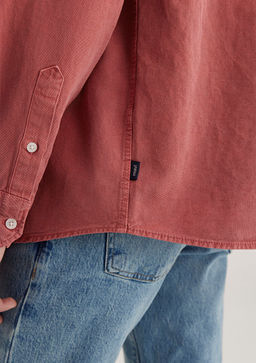 Keten Kar?s?ml? Pembe Tencel Gomlek - Mavi фото 7