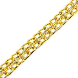 Ошейник - удавка металлический двухрядный, 45 см, толщина проволоки 2 мм, золотистый - Пижон фото 4