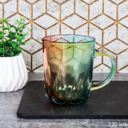 Цена за 1 шт. Кружка чайная 220 мл ШТУЧНО радуга / XMZB23B /уп 6/72/