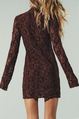 SOFT-TOUCH LACE SHORT DRESS - Zara фото 4